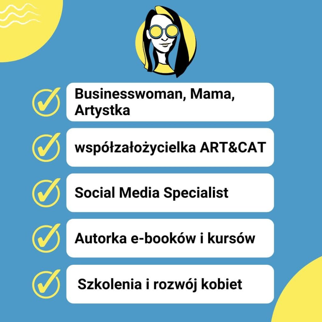 aneta kw współzałożycielka firmy ART&CAT social media specialist autorka ebooków kursów szkolenia i rozwój kobiet